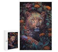 Jigsaw for Teenagerss 1000 PCS The Flowered Leopard Teenagers Puzzles Relaxing Games Pattern Assembly Unique Birthday And Xmas Gifts 1000 PCS