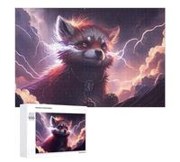 Jigsaw for Teenagerss 1000 PCS Thundering Red Panda Artwork Adult Jigsaw Puzzle Relaxing Games Home Decoration Unique Birthday And Xmas Gifts 1000 PCS