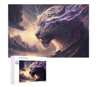 Jigsaw for Teenagerss 1000 PCS Thundering Tiger Epic Fantasy Artwork -1 Adult Jigsaw Puzzle Relaxing Games Home Decoration Unique Birthday And Xmas Gifts 1000 PCS