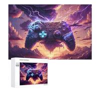 Jigsaw for Teenagerss 1000 PCS Thunderstorm Gaming Controller Puzzles for Adults Relax Games Analysis And Logic Fun at Home Activities, 1000 PCS