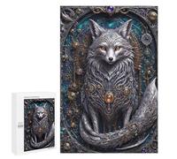 Jigsaw for Teenagerss 1000 PCS White Steampunk Fox Adult Jigsaw Puzzle Brain Teaser Game Perfect Decoration Fun at Home Activities, 1000 PCS