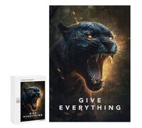 Jigsaw for Teenagerss 300 PCS Black Panther Roar -1 Adult Jigsaw Puzzle Brain Teaser Game Perfect Decoration Fun at Home Activities, 300 PCS