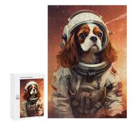 Jigsaw for Teenagerss 300 PCS Cavalier Dog Mars Puzzles for Adults Relax Games Analysis And Logic Fun at Home Activities, 300 PCS