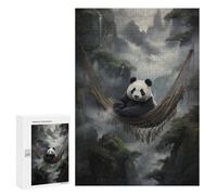 Jigsaw for Teenagerss 300 PCS Chilling Panda in Hammock Adult Jigsaw Puzzle Brain Teaser Game Perfect Decoration Fun at Home Activities, 300 PCS