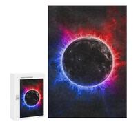 Jigsaw for Teenagerss 300 PCS Cosmic Eclipse Adult Jigsaw Puzzle Brain Teaser Game Perfect Decoration Fun at Home Activities, 300 PCS