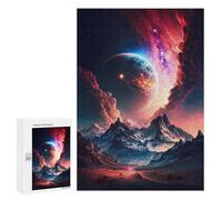 Jigsaw for Teenagerss 300 PCS Galactic Mountain Planet Puzzle for Adults Relax Games But Fun And Humorous Unique Birthday And Xmas Gifts 300 PCS
