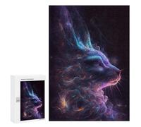 Jigsaw for Teenagerss 300 PCS Galaxy Rabbit Animal Adult Jigsaw Puzzle Brain Teaser Game Perfect Decoration Fun at Home Activities, 300 PCS