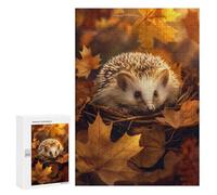 Jigsaw for Teenagerss 300 PCS Hedgehogs Autumn Nest Teenagers Puzzles Relaxing Games Pattern Assembly Unique Birthday And Xmas Gifts 300 PCS