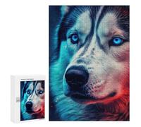 Jigsaw for Teenagerss 300 PCS Husky Face Teenagers Puzzles Relaxing Games Pattern Assembly Unique Birthday And Xmas Gifts 300 PCS
