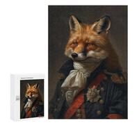 Jigsaw for Teenagerss 300 PCS Napoleon Red Fox Portrait Teenagers Puzzles Relaxing Games Pattern Assembly Unique Birthday And Xmas Gifts 300 PCS