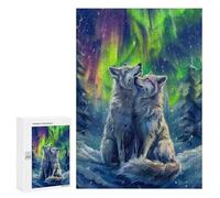 Jigsaw for Teenagerss 300 PCS Snow Wolf Romance Teenagers Puzzles Relaxing Games Pattern Assembly Unique Birthday And Xmas Gifts 300 PCS