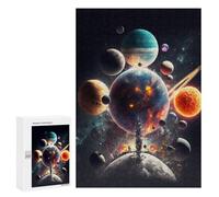 Jigsaw for Teenagerss 300 PCS Space Scene with Planets Puzzle for Adults Relax Games But Fun And Humorous Unique Birthday And Xmas Gifts 300 PCS