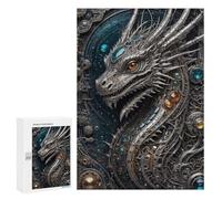 Jigsaw for Teenagerss 300 PCS Steampunk Galactic Dragon Puzzle for Adults Relax Games But Fun And Humorous Unique Birthday And Xmas Gifts 300 PCS