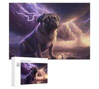 Jigsaw for Teenagerss 300 PCS Thunderstorm Pug Adventure -11 Puzzles for Adults Relax Games Analysis And Logic Fun at Home Activities, 300 PCS