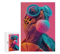 Jigsaw for Teenagerss 300 PCS Turtle Bubblegum Puzzle for Adults Relax Games But Fun And Humorous Unique Birthday And Xmas Gifts 300 PCS