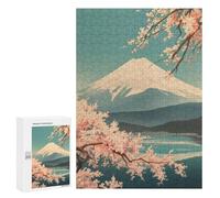 Jigsaw for Teenagerss 300 PCS Vintage Soft Mt Fuji Art Puzzle for Adults Relax Games But Fun And Humorous Unique Birthday And Xmas Gifts 300 PCS