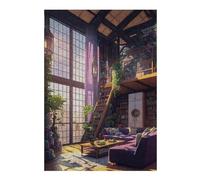 Jigsaw for Teenagerss 38x26cm/1000pcs Cozy Library Haven -1 Jigsaw for Adults DIY Toys Difficult Challenge Christmas Birthday Gifts 38x26cm/1000pcs