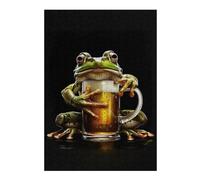 Jigsaw for Teenagerss 38x26cm/1000pcs Frog Beer Jigsaw for Adults Hands-on Game Difficult Challenge Challenging Game Gifts 38x26cm/1000pcs