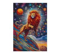 Jigsaw for Teenagerss 38x26cm/1000pcs Funny Lion Jigsaw for Adults Hands-on Game Difficult Challenge Challenging Game Gifts 38x26cm/1000pcs