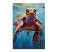 Jigsaw for Teenagerss 38x26cm/1000pcs Palette Turtle Painting Jigsaw for Adults Hands-on Game Difficult Challenge Challenging Game Gifts 38x26cm/1000pcs