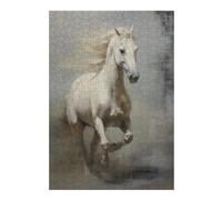 Jigsaw for Teenagerss 38x26cm/1000pcs White Horse Running Jigsaw for Adults Hands-on Game Difficult Challenge Challenging Game Gifts 38x26cm/1000pcs