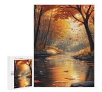 Jigsaw for Teenagerss 500 PCS Autumn River Scene Puzzle for Adults Relax Games But Fun And Humorous Unique Birthday And Xmas Gifts 500 PCS