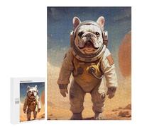 Jigsaw for Teenagerss 500 PCS Cream French Bulldog Mars Puzzles for Adults Relax Games Analysis And Logic Fun at Home Activities, 500 PCS