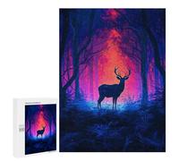 Jigsaw for Teenagerss 500 PCS Deer in The Mystical Fores Puzzles for Adults Relax Games Analysis And Logic Fun at Home Activities, 500 PCS