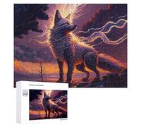 Jigsaw for Teenagerss 500 PCS Electric Fox Nature's Power Unleashed Puzzles for Adults Relax Games Analysis And Logic Fun at Home Activities, 500 PCS