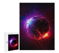 Jigsaw for Teenagerss 500 PCS Electrified Purple Planet Teenagers Puzzles Relaxing Games Pattern Assembly Unique Birthday And Xmas Gifts 500 PCS