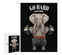 Jigsaw for Teenagerss 500 PCS Elephant Weightlifting Puzzle for Adults Relax Games But Fun And Humorous Unique Birthday And Xmas Gifts 500 PCS