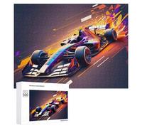 Jigsaw for Teenagerss 500 PCS Formula 1 Speed Artwork -2 Teenagers Puzzles Relaxing Games Pattern Assembly Unique Birthday And Xmas Gifts 500 PCS