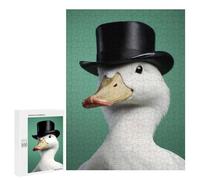 Jigsaw for Teenagerss 500 PCS Funny Duck in A Suit Teenagers Puzzles Relaxing Games Pattern Assembly Unique Birthday And Xmas Gifts 500 PCS