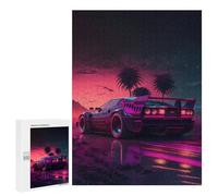 Jigsaw for Teenagerss 500 PCS Neon Desert Drive Puzzles for Adults Relax Games Analysis And Logic Fun at Home Activities, 500 PCS