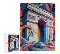 Jigsaw for Teenagerss 500 PCS Paris Arc De Triomphe 1 Adult Jigsaw Puzzle Brain Teaser Game Perfect Decoration Fun at Home Activities, 500 PCS