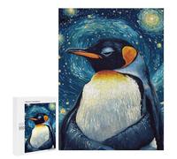 Jigsaw for Teenagerss 500 PCS Penguin Starry Night Puzzles for Adults Relax Games Analysis And Logic Fun at Home Activities, 500 PCS