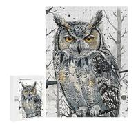 Jigsaw for Teenagerss 500 PCS Portrait Owl Paint Adult Jigsaw Puzzle Brain Teaser Game Perfect Decoration Fun at Home Activities, 500 PCS