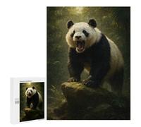 Jigsaw for Teenagerss 500 PCS Roaring Panda in Jungle Adult Jigsaw Puzzle Toy Wall Decor Precision Cutting Challenging Game Gifts 500 PCS