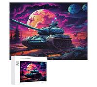 Jigsaw for Teenagerss 500 PCS Sci-Fi Tank Landscape Puzzles for Adults Relax Games Analysis And Logic Fun at Home Activities, 500 PCS