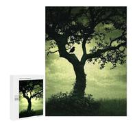 Jigsaw for Teenagerss 500 PCS Silhouetted Bird on Tree Adult Jigsaw Puzzle Brain Teaser Game Perfect Decoration Fun at Home Activities, 500 PCS