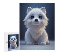 Jigsaw for Teenagerss 500 PCS Snowy Wolf Pup Teenagers Puzzles Relaxing Games Pattern Assembly Unique Birthday And Xmas Gifts 500 PCS