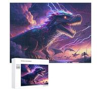Jigsaw for Teenagerss 500 PCS Thunder Dragon Storm Puzzles for Adults Relax Games Analysis And Logic Fun at Home Activities, 500 PCS