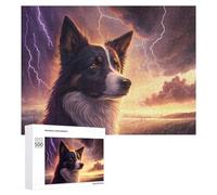 Jigsaw for Teenagerss 500 PCS Thunderstorm Dog Portrait Puzzles for Adults Relax Games Analysis And Logic Fun at Home Activities, 500 PCS