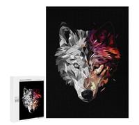 Jigsaw for Teenagerss 500 PCS Wolf Low Poly Abstract Adult Jigsaw Puzzle Brain Teaser Game Perfect Decoration Fun at Home Activities, 500 PCS