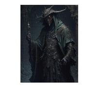 Jigsaw for Teenagerss 52x38cm/1000pcs Dark Medieval Wizard Jigsaw for Adults DIY Toys Difficult Challenge Christmas Birthday Gifts 52x38cm/1000pcs