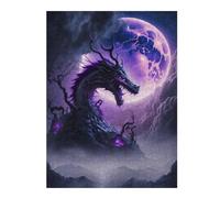 Jigsaw for Teenagerss 52x38cm/1000pcs Dragon Under The Moonlit Sky -1 Jigsaw for Adults DIY Toys Difficult Challenge Christmas Birthday Gifts 52x38cm/1000pcs
