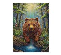 Jigsaw for Teenagerss 52x38cm/1000pcs Enchanted Forest Bear Jigsaw for Adults DIY Toys Difficult Challenge Christmas Birthday Gifts 52x38cm/1000pcs