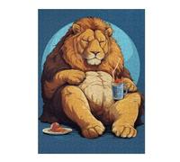 Jigsaw for Teenagerss 52x38cm/1000pcs Fat Lion Funny Animal Jigsaw for Adults Hands-on Game Difficult Challenge Challenging Game Gifts 52x38cm/1000pcs