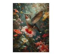 Jigsaw for Teenagerss 52x38cm/1000pcs Floral Hummingbird Jigsaw for Adults Hands-on Game Difficult Challenge Challenging Game Gifts 52x38cm/1000pcs