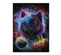 Jigsaw for Teenagerss 52x38cm/1000pcs Galactic Wolf Portrait -6 Jigsaw for Adults DIY Toys Difficult Challenge Christmas Birthday Gifts 52x38cm/1000pcs